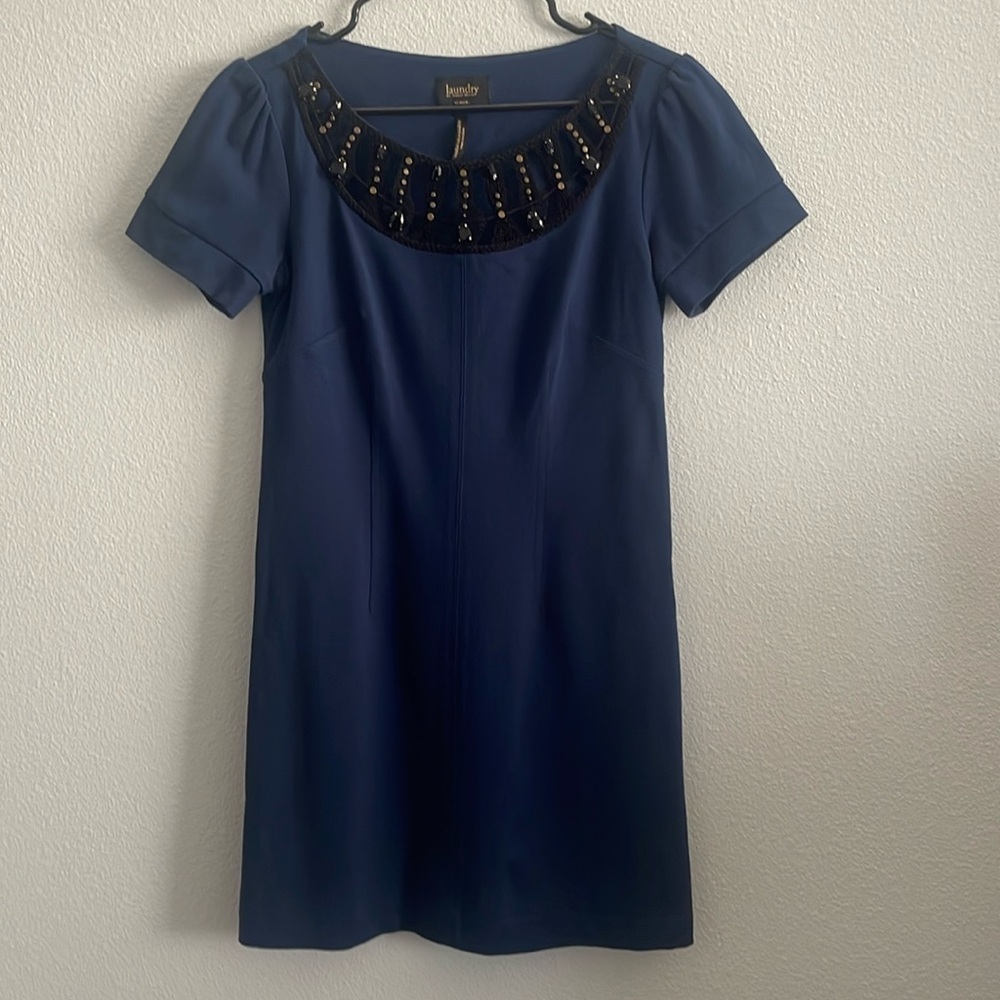 Laundry Shelli Segal beaded embroider dress women's size 4